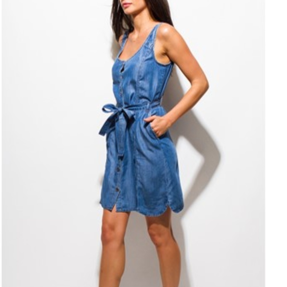 Celebrity Pink Sleeveless Boho Mini Shirt Dress - Picture 5 of 6